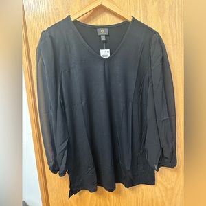 JM Collection black blouse Size PXL